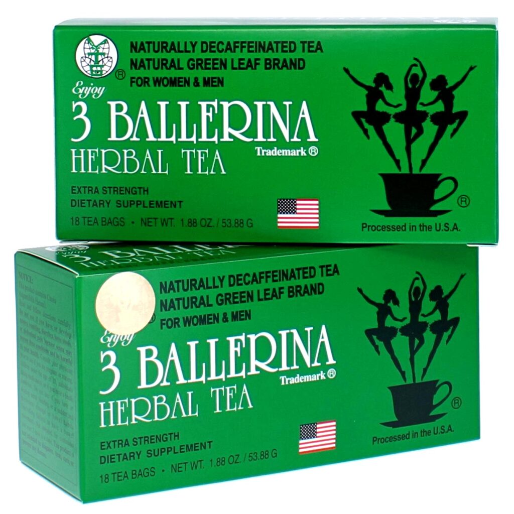 3 Ballerina Tea Drink Extra Strength, 18 Count (Pack of 2)