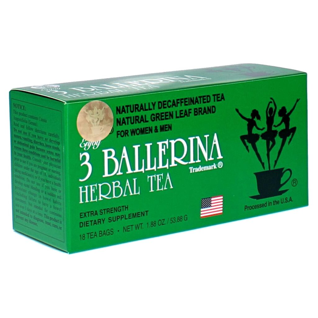 3 Ballerina Tea Drink Extra Strength, 18 Count (Pack of 2)