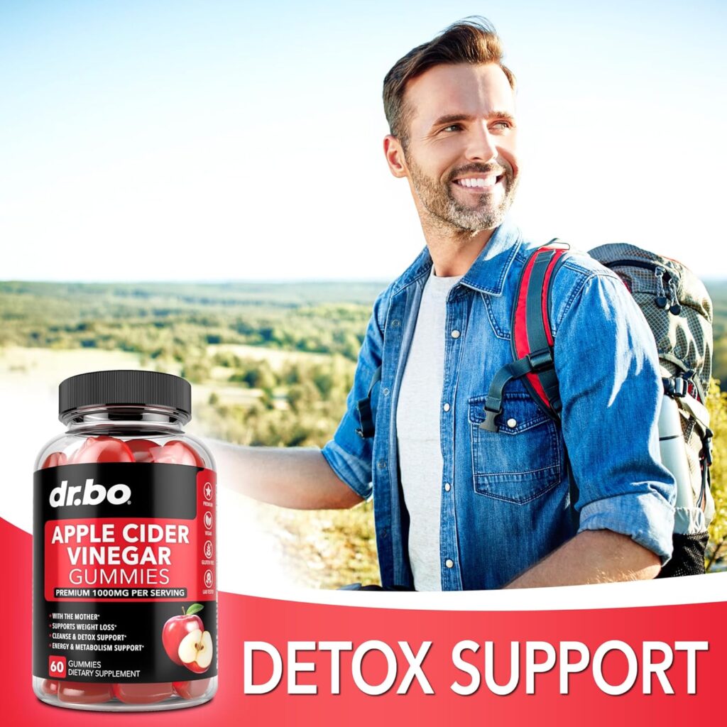 ACV Apple Cider Vinegar Gummies - Natural Support for Advanced Weight Loss, Detox, Cleansing, Digestion Gut Health - ACV Gummies Supplements with 1000MG Apple Cider Vinegar Gummies with The Mother