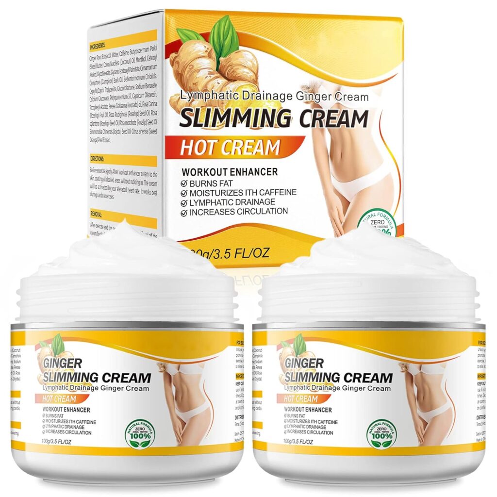 Anti Cellulite Slimming Cream Gel, Hot Cream, Ginger Fat Burning Weight Loss Full Body Fat Burning Cream for Belly, Perfect for Cellulite, Soothing, Relaxing, Tightening Slimming