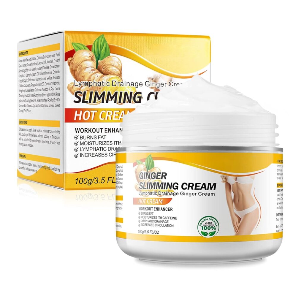 Anti Cellulite Slimming Cream Gel, Hot Cream, Ginger Fat Burning Weight Loss Full Body Fat Burning Cream for Belly, Perfect for Cellulite, Soothing, Relaxing, Tightening Slimming