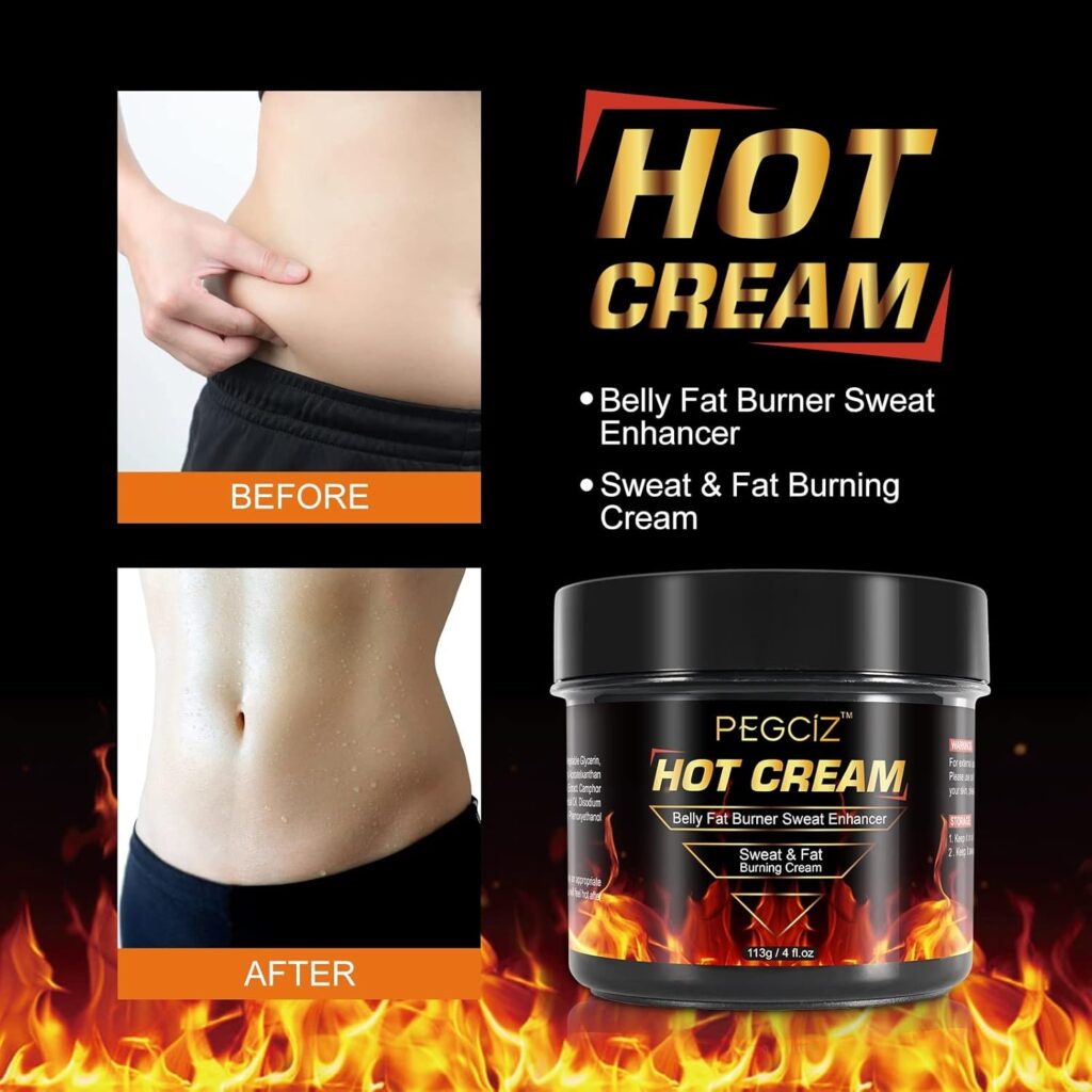 Hot Sweat Cream, Fat Burning Cream for Belly, Natural Sweat Enhancer Cream for Men and Women, Body Sculpting Cellulite Workout Cream, Weight Loss Cellulite Treatment for Thighs, Legs, Arms, Buttocks