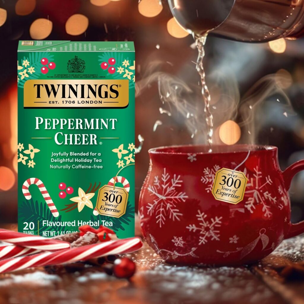 Twinings Pure Peppermint Individually Wrapped Tea Bags, 20 Count (Pack of 1), Fresh Minty Flavour, Naturally Caffeine Free, Enjoy Hot or Iced | Packaging May Vary