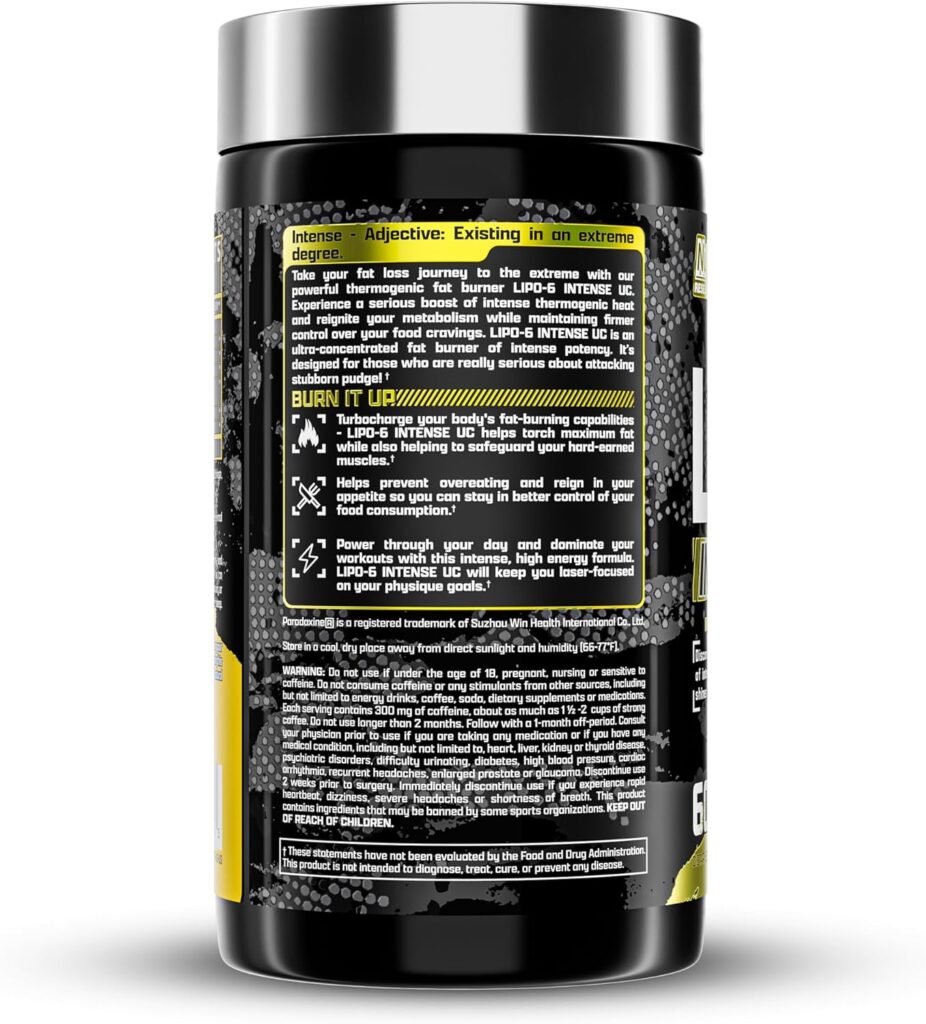 Nutrex Research Lipo-6 Black Intense Ultra Concentrate | Intense Thermogenic Fat Burner - Weight Loss Supplement | 60 Diet Pills (Pack of 2)