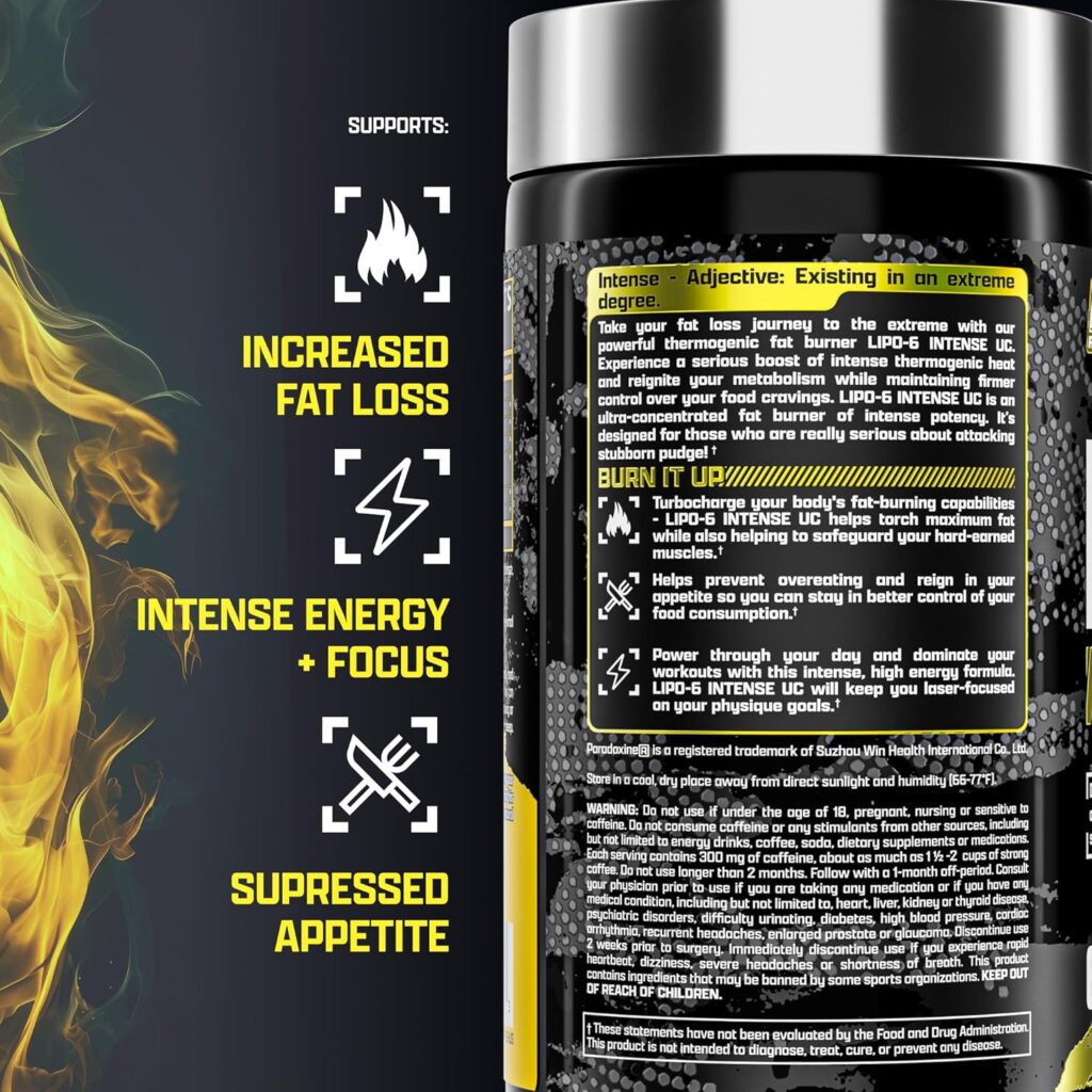 Nutrex Research Lipo6 Black Intense Ultra Concentrate Thermogenic Fat Burner | Weight Loss Supplement | 60 Diet Pills