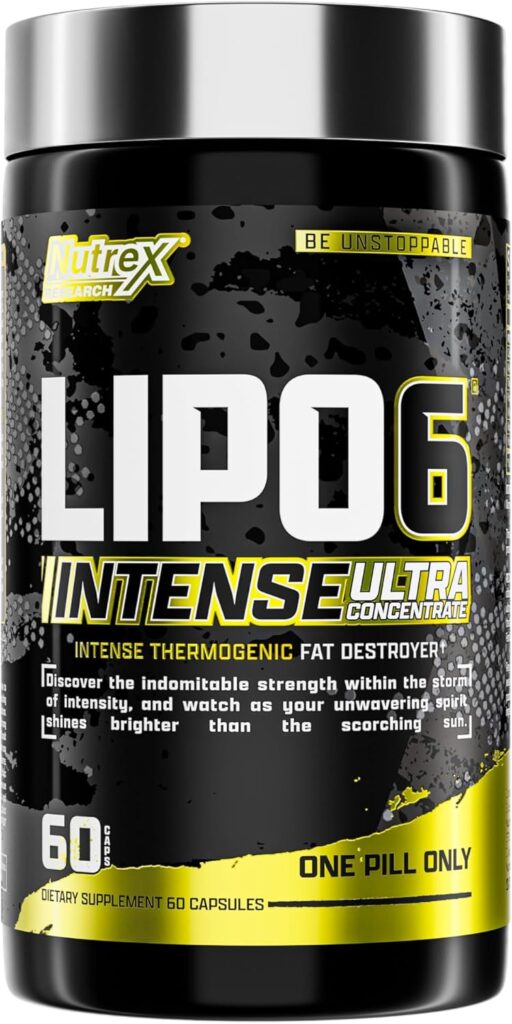 Nutrex Research Lipo6 Black Intense Ultra Concentrate Thermogenic Fat Burner | Weight Loss Supplement | 60 Diet Pills