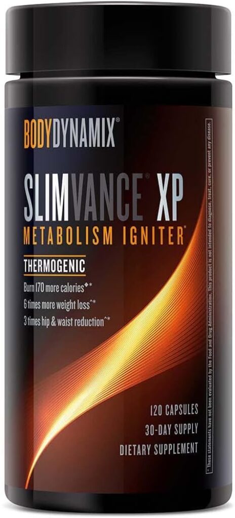 Slimvance XP Thermogenic Supplements | Supports Weight Loss and Fat Burning Goals | Energy and Mebolism Boost Formula | 120 Capsules