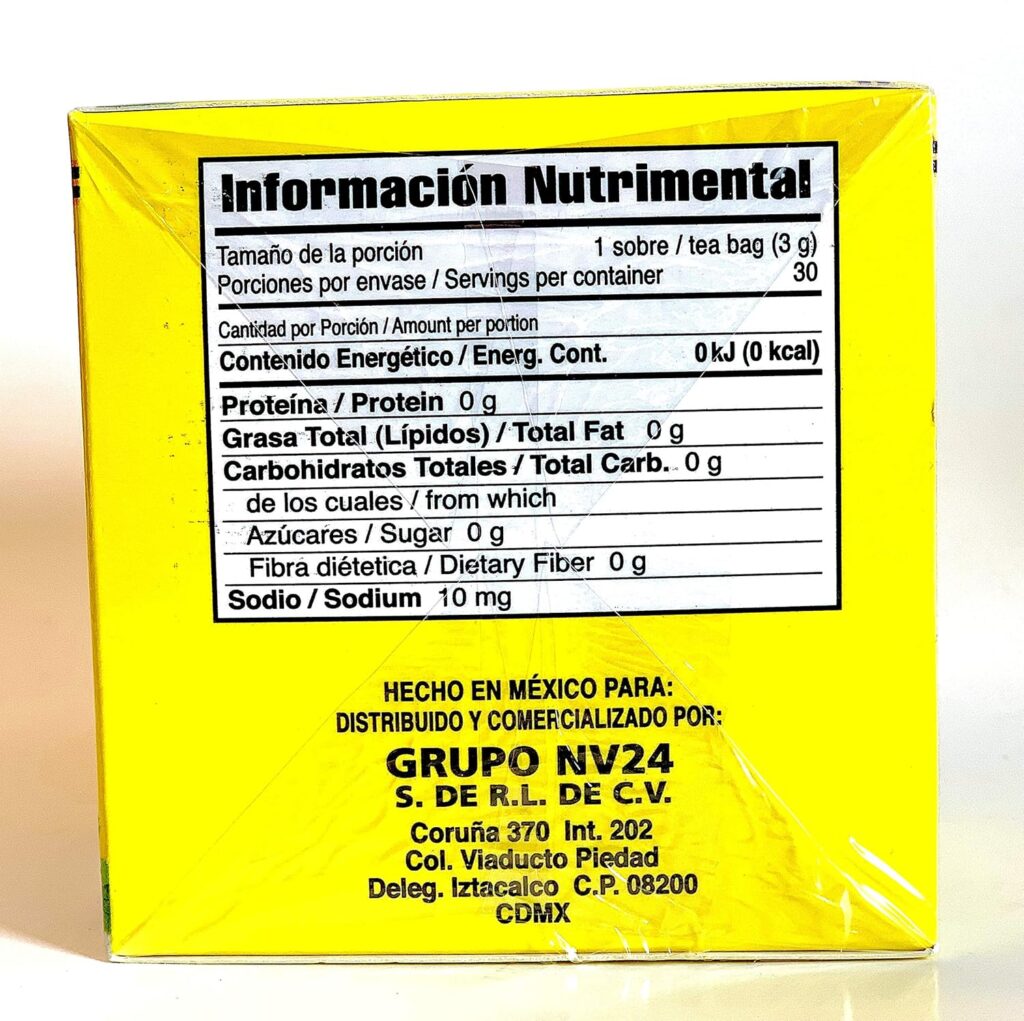 Tea CHUPA Panza, Tea Based ONGINGER Root, PINNEAPPLE, Flaxseed Cinnamon (30 Tea Bags/0.10 oz Each)