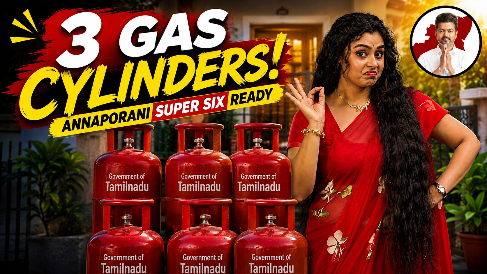 Annapoorani Super Six 2026 Tamil Nadu free LPG cylinder scheme